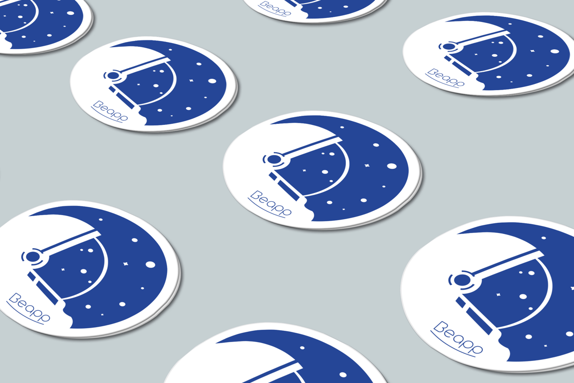 stickers cosmonaute rond