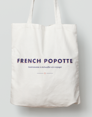 sac tote bag marquage au centre french popotte