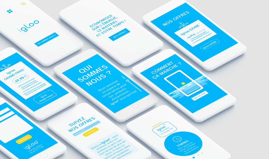 Ecran mobile du site igloo