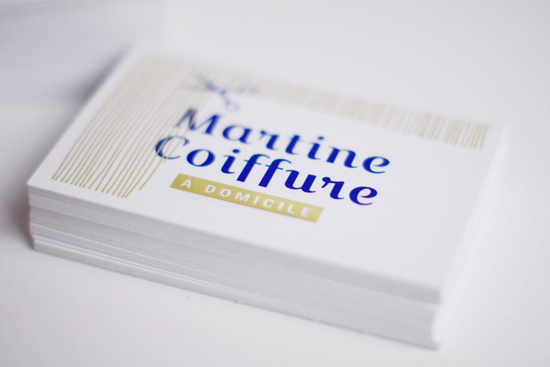 zoom sur les cartes de visite martine coiffure