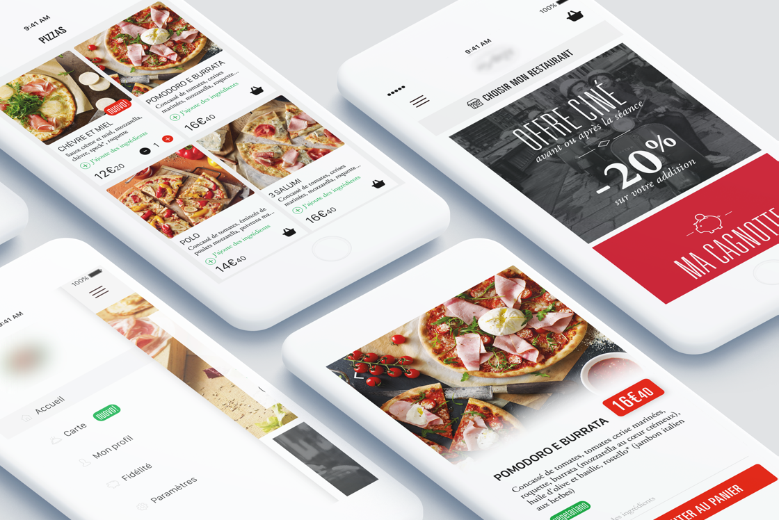 application mobile pizzeria
